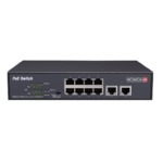 PoES-08120+2GI ~ 8-Port 10/100+2-Port 1Gbps 120W PoE Komutators