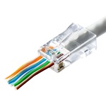 RJ45 EASY 8/8 konektors ar maisiņu ZIP 100gab.